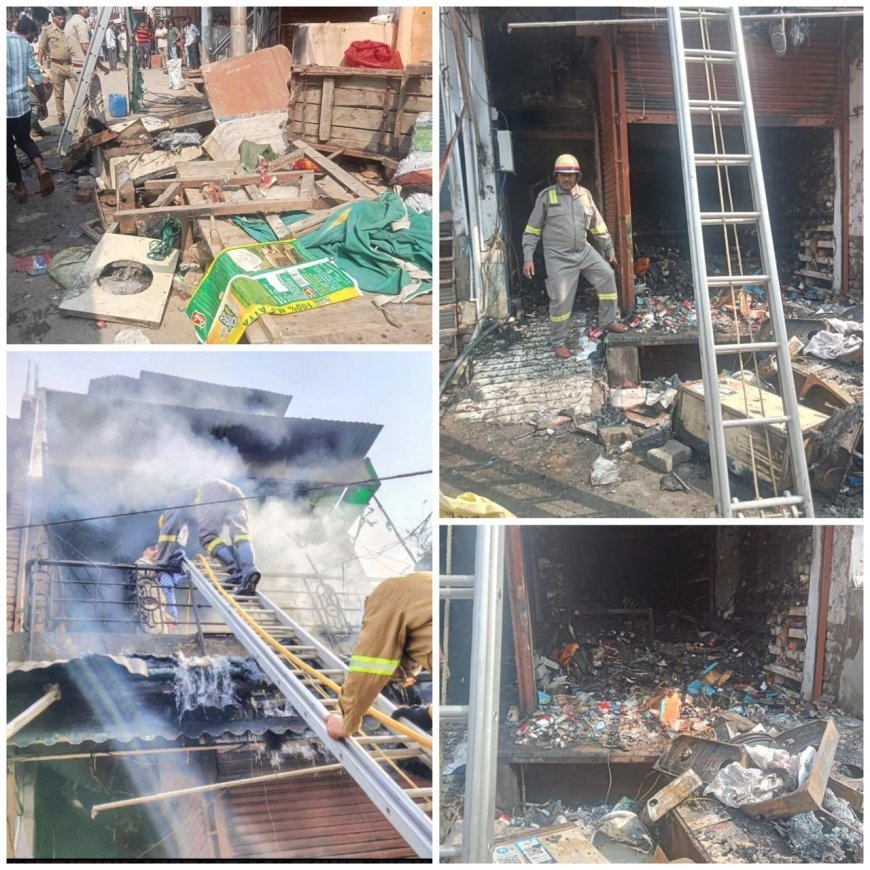 आगरा: दीवाली की रात हार्डवेयर दुकान में भीषण आग, 30 लाख का नुकसान, सब कुछ राख