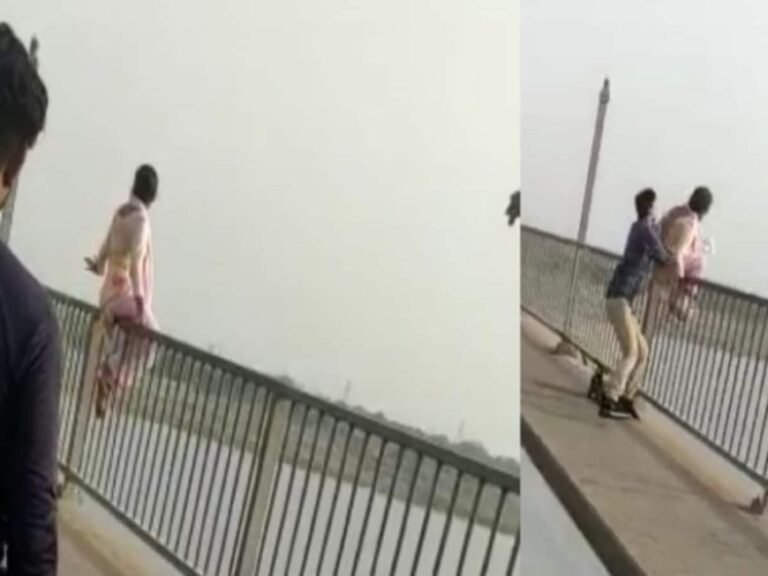 भाई दूज पर आगरा में प्रेरक घटना: नदी में छलांग लगा रही महिला की बाइक सवार ने बचाई जान