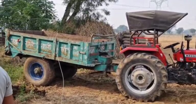 बड़ा हादसा टला — हाई टेंशन लाइन का तार टूटकर ट्रैक्टर-ट्रॉली पर गिरा, किसान और मजदूर बाल-बाल बचे