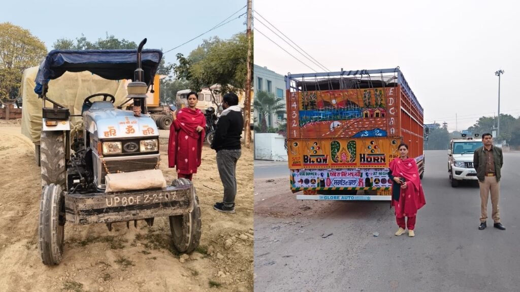 अवैध खनन और ओवरलोडिंग पर कड़ा एक्शन: आगरा में 325 वाहनों की चेकिंग, 8 जब्त, 7 के चालान