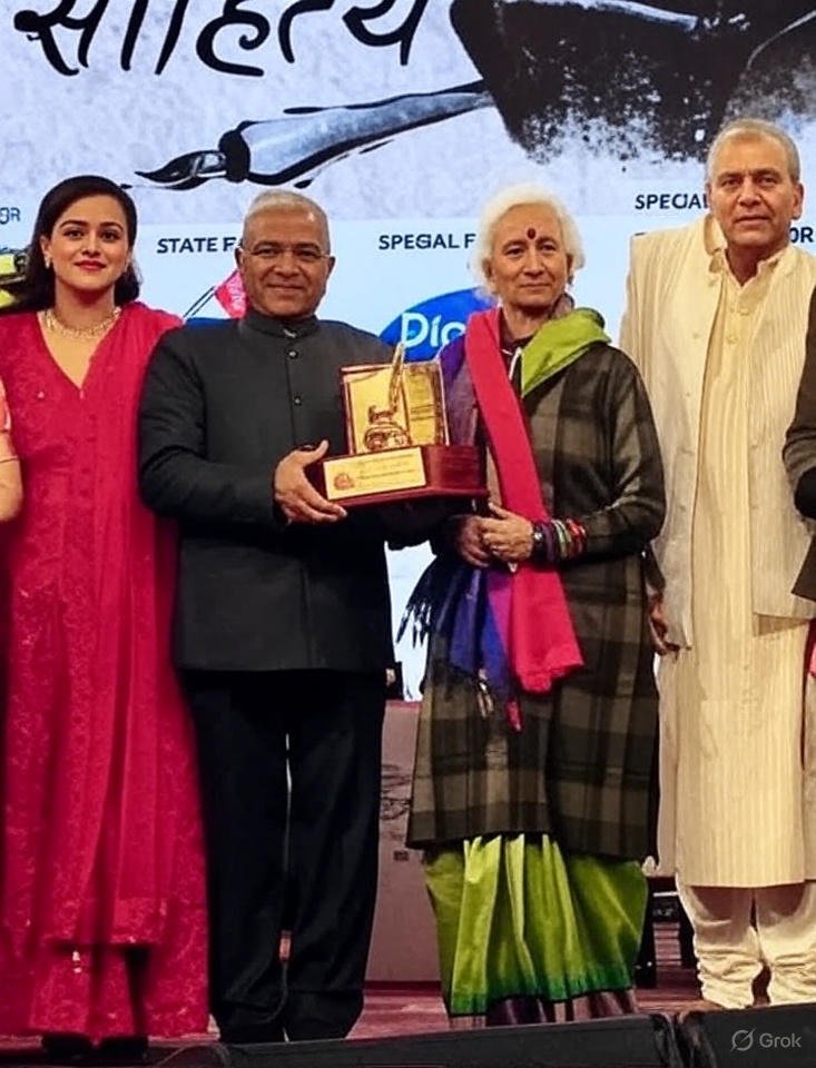 चित्रा मुद्गल को इस वर्ष ‘आजतक साहित्य जागृति लाइफ़टाइम अचीवमेंट सम्मान’ से सम्मानित किया