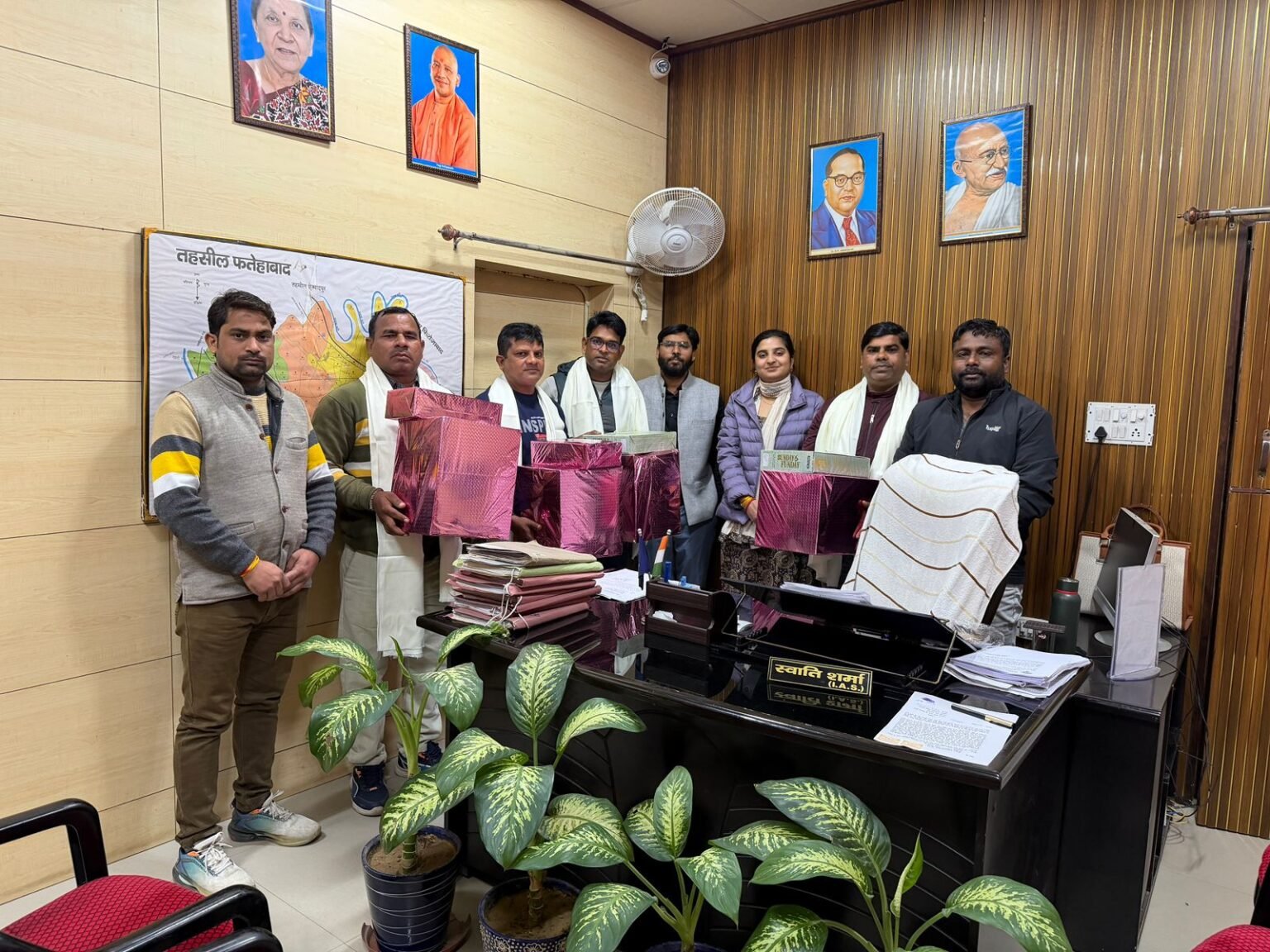 फतेहाबाद: उत्कृष्ट कार्य करने वाले पांच सुपरवाइजर को किया सम्मानित