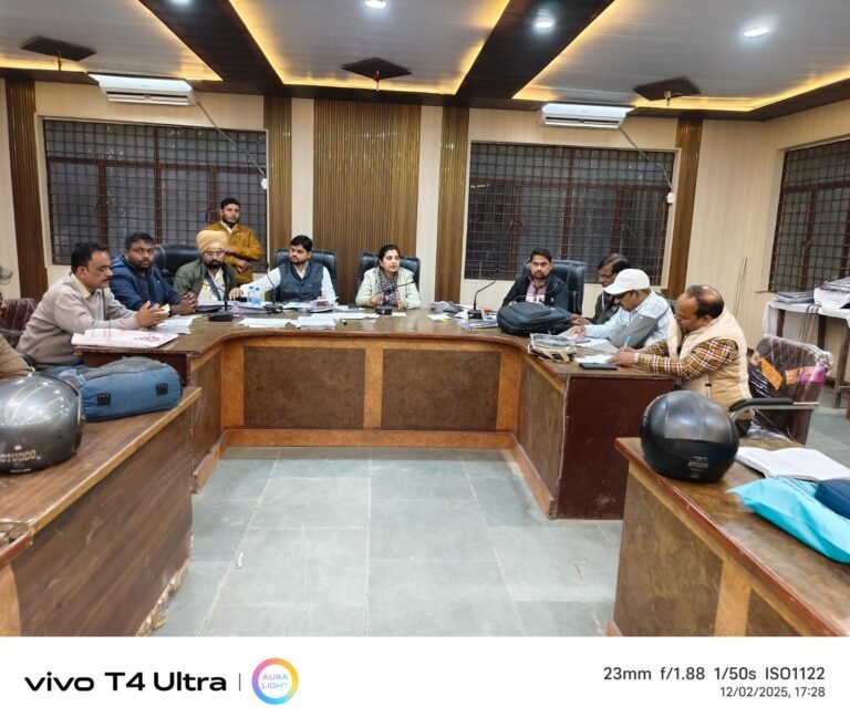 उप जिलाधिकारी फतेहाबाद स्वाति शर्मा ने बी एलओ कार्य की समीक्षा बैठक