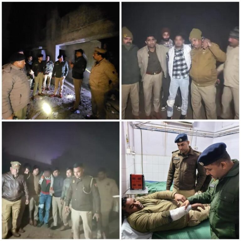 आगरा में ताबड़तोड़ एनकाउंटर: राज चौहान मर्डर केस का मुख्य आरोपी अरबाज खान ढेर, दो इनामी शूटर घायल गिरफ्तार