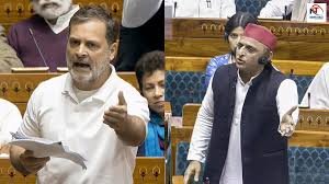 लोकसभा में राष्ट्रपति अभिभाषण पर हंगामा, राहुल गांधी के समर्थन में उतरे अखिलेश यादव