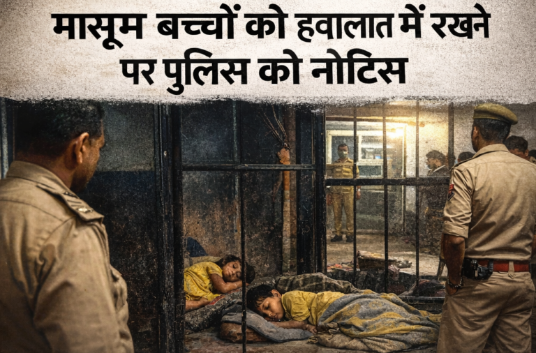 मथुरा में कथावाचक विवाद, मासूम बच्चों को हवालात में रखने पर पुलिस को नोटिस