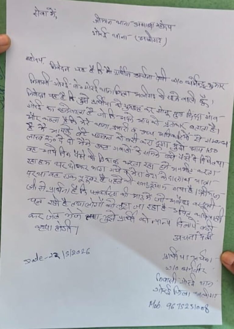 गोरई थाने में शिकायत के बावजूद मुकदमा दर्ज न होने का आरोप पत्रकार बताने वाले युवक पर डेढ़ लाख रुपये वसूलने का आरोप