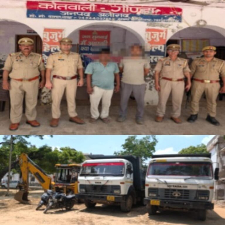 पुलिस पर डंपर चढ़ाने का प्रयास, अवैध खनन में दो गिरफ्तार दो डंपर, जेसीबी, बाइक व स्कूटी बरामद, पुलिस ने की बड़ी कार्रवाई