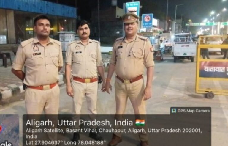 अलीगढ़ में अपराधियों पर शिकंजा, वसंत विहार चौराहे पर एसएचओ क्राइम ने संभाला मोर्चा